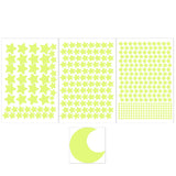 1 x RAW Customer Returns Luminous stars wall stickers in the dark for the ceiling, self-adhesive glowing stickers stars and moon for children s rooms, create realistic starry sky, room decoration - RRP €9.99