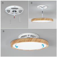 1 x RAW Customer Returns LVL LED Ceiling Light Wood Grain, 24W Round, Nordic Ceiling Light Flat for Living Room, Bedroom, Kitchen, Bathroom, Ceiling Light Led 24W  - RRP €35.39