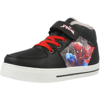 1 x Brand New Marvel Spiderman lined sneakers for boys from 2 to 8 years, winter shoes for children with Spider-Man motif 30 EU, waterproof and with velcro fastening, ideal for wet or cold days, black - RRP €34.27