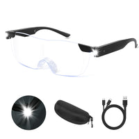 1 x RAW Customer Returns NZQXJXZ Magnifying Glasses with Light, 200 Reading Magnifier with Light for Seniors, USB Rechargeable LED Illuminated Magnifying Glass, Anti-Blue Light, Hands Free Head Magnifying Glass - RRP €19.84