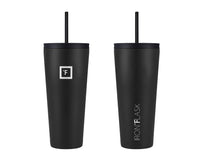 1 x RAW Customer Returns IRON FLASK Classic Tumbler 2.0 - 2 Lids Straw Flip , Vacuum Insulated Stainless Steel Water Bottle, Double Wall Thermos Travel Mug - Midnight Black, 32 oz - RRP €25.21