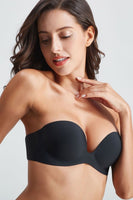 1 x RAW Customer Returns SPI LOVELY IDEAS - Pack 2 V-Shape Evolution Adhesive Bras, Strapless, Nude and Black Color, Size 90, Cup B - RRP €39.9