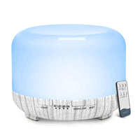 1 x RAW Customer Returns LONID 500ml Aroma Diffuser, Humidifier Essential Oil Diffuser for Yoga, Spa, Aromatherapy, Baby, Sleep Light, Auto Shut-Off, BPA Free White Wood  - RRP €20.98