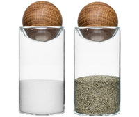 2 x RAW Customer Returns Sagaform salt and pepper shakers, glass, brown transparent, 4.8x4.8x11.5 cm, 2 units - RRP €64.34