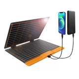 1 x RAW Customer Returns 20W Solar Charger, Flexsolar Solar Panel Foldable 2-Port USB-A, USB-C Solar Panel, Portable, Lightweight ETFE Emergency Panel, IP67 Waterproof, Hiking, Camping, for Cell Phones Batteries Tablets Power Bank - RRP €47.21