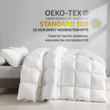 1 x RAW Customer Returns Homyrium down duvet 135x200 winter duvet 135x200 down extra warm feather duvet 50 down filling weight 950 gr, Oeko-TEX and RDS certified - RRP €95.99