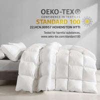 1 x RAW Customer Returns Homyrium down duvet 155x220 winter duvet 155x220 down extra warm feather duvet 50 down filling weight 1200 gr, Oeko-TEX and RDS certified - RRP €101.64