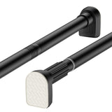 9 x Brand New 1st Heaven shower rod without drilling black 181-204 cm, clothes rail closet extendable, shower curtain rod, no drilling, heavy duty, rustproof - RRP €224.91