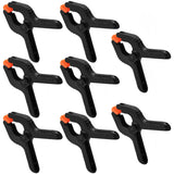 1 x RAW Customer Returns YIXISI 8 Pieces Spring Clamps, 2 Inch Nylon Spring Clamps, Plastic Black Spring Clamps, for DIY Projects, Photo Studios, Photo Background - RRP €8.04