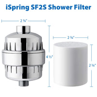 1 x RAW Customer Returns iSpring SF2S 15 Stages Shower Filter, Limescale Filter Shower with Replaceable Filter Cartridge, to Remove Fluoride and Chlorine, Improves Skin, Softer Hair and Stronger Nails, Chrome - RRP €19.99