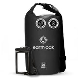 1 x RAW Customer Returns Earth Pak Waterproof Dry Bag with Shoulder Strap and Waterproof Cell Phone Case Ideal Rolltop Bag for Kayaking, Hiking, Camping, Fishing, Boating and Rafting Black, 40L  - RRP €33.24