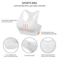 1 x RAW Customer Returns HBselect sports bra bustier women s bralette seamless with padding sportswear polyester fiber without underwire breathable jogging yoga jumping fitness - RRP €26.21