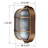 1 x RAW Customer Returns Hublot Oval Wall Light Outdoor Ceiling Lamp - Pack of 2 - Waterproof Cellar Lamp Bulkhead Wall Lamp, E27 Outdoor and Indoor Oval Light, Aluminum Grille Glass Cover Bronze Wet Room Light Wall Lamp - RRP €56.47