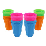 5 x RAW Customer Returns 24 Reusable Plastic Cups, Plastic Cups, Party, Plastic Drinking Cups, Colorful Plastic Cups for Kitchen, Parties - RRP €80.65