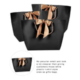 1 x RAW Customer Returns Salmue Decorative High Quality Paper Bags with Handles for Birthdays, Weddings and Christmas, Pack of 10, Black - RRP €15.91