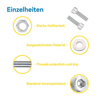 1 x RAW Customer Returns WZHUIDA 660 pieces M2 screws nuts and washers assortment kit, stainless steel hexagon screws, hexagon socket screws set, hex head button screws nuts with wrench - RRP €8.54