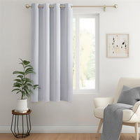 1 x RAW Customer Returns MIULEE Blackout Living Room Curtains Modern Bedroom Curtains Anti-Light Curtains, Room Thermal Insulating Curtains Cold and Heat, Strong and Soft Window Curtains Gray White 140x145 CM 1 Piece  - RRP €22.7