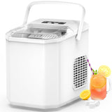 1 x RAW Customer Returns FOOING ice cube machine mini portable, 15kg 24h, compact ice cube maker machine countertop, 6-minute quick ice machine, self-cleaning ice maker for home, white - RRP €85.5