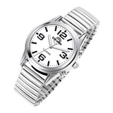 1 x RAW Customer Returns ViLoSa German Talking Wristwatch Watch, Talking Watch with Stainless Steel Strap for Blinds and Elderly German Talking Watch for Blind Announcement of Time, Date and Day of The Week, for Seniors - RRP €54.44