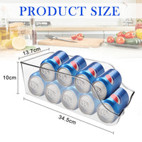 4 x Brand New BUZIFU 2 Fridge Storage Bins Drink Holder Can Organizer Refrigerator Cans Strawberry Berry Container Kitchen Refrigerator Trays for Up to 9 Cans - RRP €63.32