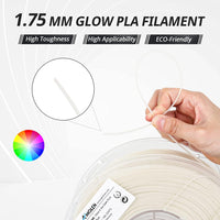 1 x RAW Customer Returns AMOLEN 3D Printer Filament, Glow in the Dark Blue 1KG 2.2lbs , PLA Filament 1.75mm, 3D Printer Filament, Luminous Blue - RRP €26.84