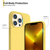 1 x RAW Customer Returns ORNARTO compatible with iPhone 13 Pro 6.1 silicone case, case ultra thin full protection liquid silicone mobile phone case protection for iPhone 13 Pro 2021 6.1 inch lemon yellow - RRP €16.13