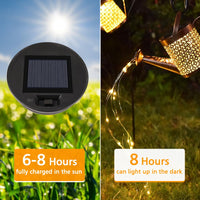 1 x RAW Customer Returns 2pcs Top Replacement Solar Lights with Warm White String Lights for Solar Watering Can, IP65 Waterproof Solar Battery Box Replacement for DIY Solar Lamps, Lantern, Cover - RRP €22.8