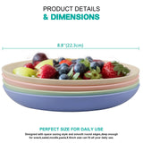 1 x RAW Customer Returns Greentainer plate set of 4 22.3 cm dinner plates made of PP, modern and healthy dinner plates, pizza plates, cake plates, unbreakable plates for salad, dessert, breakfast microwave and dishwasher safe, BPA free - RRP €20.99