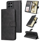 1 x RAW Customer Returns E-Lush Phone Case for Samsung Galaxy S24 Ultra Case Leather PU, Magnetic Folding Case for Samsung S24 Ultra Case Flip Wallet Card Slot 360 Shockproof Protective Case for S24 Ultra Case Stand, Black - RRP €21.6