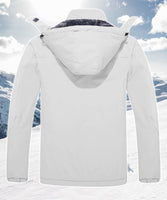 1 x RAW Customer Returns TACVASEN Men s Waterproof Mountain Fleece Jacket Warm Multi-Pocket Ski Jacket, White, 3XL - RRP €84.98