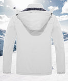 1 x RAW Customer Returns TACVASEN Men s Waterproof Mountain Fleece Jacket Warm Multi-Pocket Ski Jacket, White, 3XL - RRP €84.98