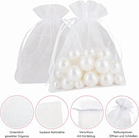 1 x RAW Customer Returns MAOOY Organza Bags 20 x 30 cm White 100 Pieces Organza Bags for Filling Small Organza Bags Jewelry Bags Bags for Guest Gifts Wedding Christmas Gift Bags Grape Protection Bags - RRP €21.99