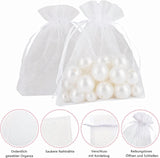 1 x RAW Customer Returns MAOOY Organza Bags 20 x 30 cm White 100 Pieces Organza Bags for Filling Small Organza Bags Jewelry Bags Bags for Guest Gifts Wedding Christmas Gift Bags Grape Protection Bags - RRP €21.99