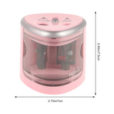 1 x RAW Customer Returns Electric pencil sharpener TOYMYTOY Two-hole pencil sharpener in Pink - RRP €23.59