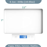 1 x RAW Customer Returns ICARE-PET Puppy Scale for Birth, Pet Scale for Newborn Dogs and Cats, 15 kg with 1 gram accuracy, Removable Bowl White  - RRP €24.0