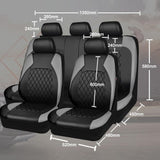 1 x RAW Customer Returns Mulcort 9pcs Car Seat Covers Universal PU Leather Seat Protector Full Set Car Interior Accessories for Auto SUV Vehicle - Gray - RRP €48.4