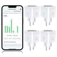 1 x RAW Customer Returns EIGHTREE WLAN Smart Socket 5GHz, Smart Home WiFi Socket, Alexa Accessories, Measure Power Consumption, Schedule, Remote Access, Works with Alexa, Google Home, SmartThings, 16A, 4PC - RRP €39.42