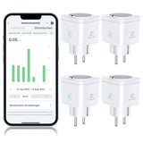 1 x RAW Customer Returns EIGHTREE WLAN Smart Socket 5GHz, Smart Home WiFi Socket, Alexa Accessories, Measure Power Consumption, Schedule, Remote Access, Works with Alexa, Google Home, SmartThings, 16A, 4PC - RRP €39.42