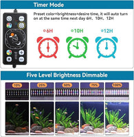 1 x RAW Customer Returns hygger 26W Aquarium LED Light, Full Spectrum Aquarium Lighting with 24 7 Day-Night Cycle Mode, Automatic ON OFF Timer, Adjustable Brightness, 7 Color Options, for 60-76 cm Freshwater Tank - RRP €46.54