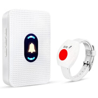 1 x RAW Customer Returns Daytech emergency call button for seniors home emergency call with emergency call bracelet for home care emergency bracelet seniors for those in need of care 1x receiver 1x SOS bracelet  - RRP €32.26