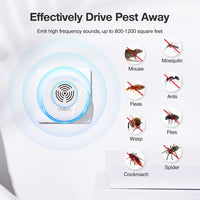 1 x RAW Customer Returns Ultrasonic Mosquito Repellent, 6 Pack Ultrasonic Electromagnetic Repellent for Electric Mice Indoor Repellent Anti Mosquitoes, Mice, Insects, Rats, Cockroaches, Spiders - RRP €29.99