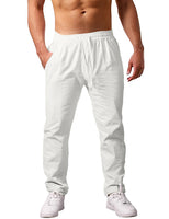 1 x RAW Customer Returns heekpek Pants Men Casual Cotton Summer Pants Comfortable Pants Men Lightweight Loose Fit Leisure Pants Beach Pants Men, White, XL - RRP €25.99