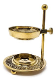 1 x RAW Customer Returns Zanarkand incense burner height adjustable for burning incense or resins with sieve - adjustable - gold brass - incense burner - RRP €18.14