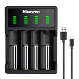 1 x RAW Customer Returns Hisewen 18650 Charger Universal, Smart LED Display Battery Charger for 3.7V Li-Ion Batteries 18650 18350 17670 16340 RCR123 14500 LiFePO4 INR ICR NI-MH NI-CD AA AAA - RRP €19.67