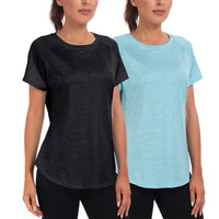 1 x RAW Customer Returns Jlowesun sports top for women, lightweight, breathable, functional back mesh sports tops for women, round neck sports t-shirt for women, fitness running shirt for yoga XL - RRP €34.26