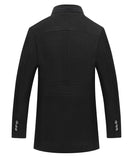 1 x RAW Customer Returns KTWOLEN Men s Winter Coat Short Wool Coat Winter Coat Winter Jacket for Business Leisure Men s Coat for Men with Removable Scarf, Black, L - RRP €57.56