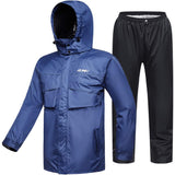 1 x RAW Customer Returns ILM Motorcycle Rain Suit Men Waterproof Rain Jacket Wear-resistant, 6 Pockets, 2-piece Set with Jacket and Pants - RRP €70.99