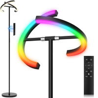 1 x RAW Customer Returns SIBRILLE RGB floor lamp living room LED dimmable 20W, LED floor lamp RGB modern ceiling floodlight with remote control 1300lm, 3000K-6000K touch floor lamp reading lamp for living room bedroom office hotel - RRP €87.97