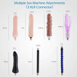 1 x RAW Customer Returns AUXFUN Sex Machine with 7 Attachments, 3 XLR Plug Sex Machines for Men Women Couples, Love Machine with Adjustable Speed, Portable Machine Guns - RRP €99.97