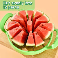 1 x RAW Customer Returns Watermelon cutter, RosyFate melon cutter stainless steel, fruit cutter, with non-slip handles, diameter 23.5 cm, watermelon knife for cantaloupe, papaya, dragon fruit - RRP €19.6